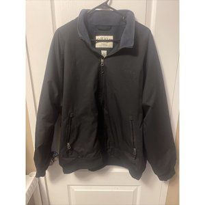 Orvis Bomber Fleeced Lined Jacket Full Zip Black Men's Size XLarge XL